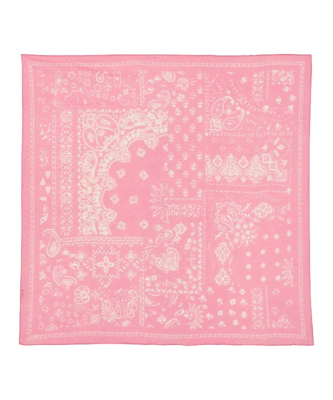 Cotton Patchwork Scarf In Pink