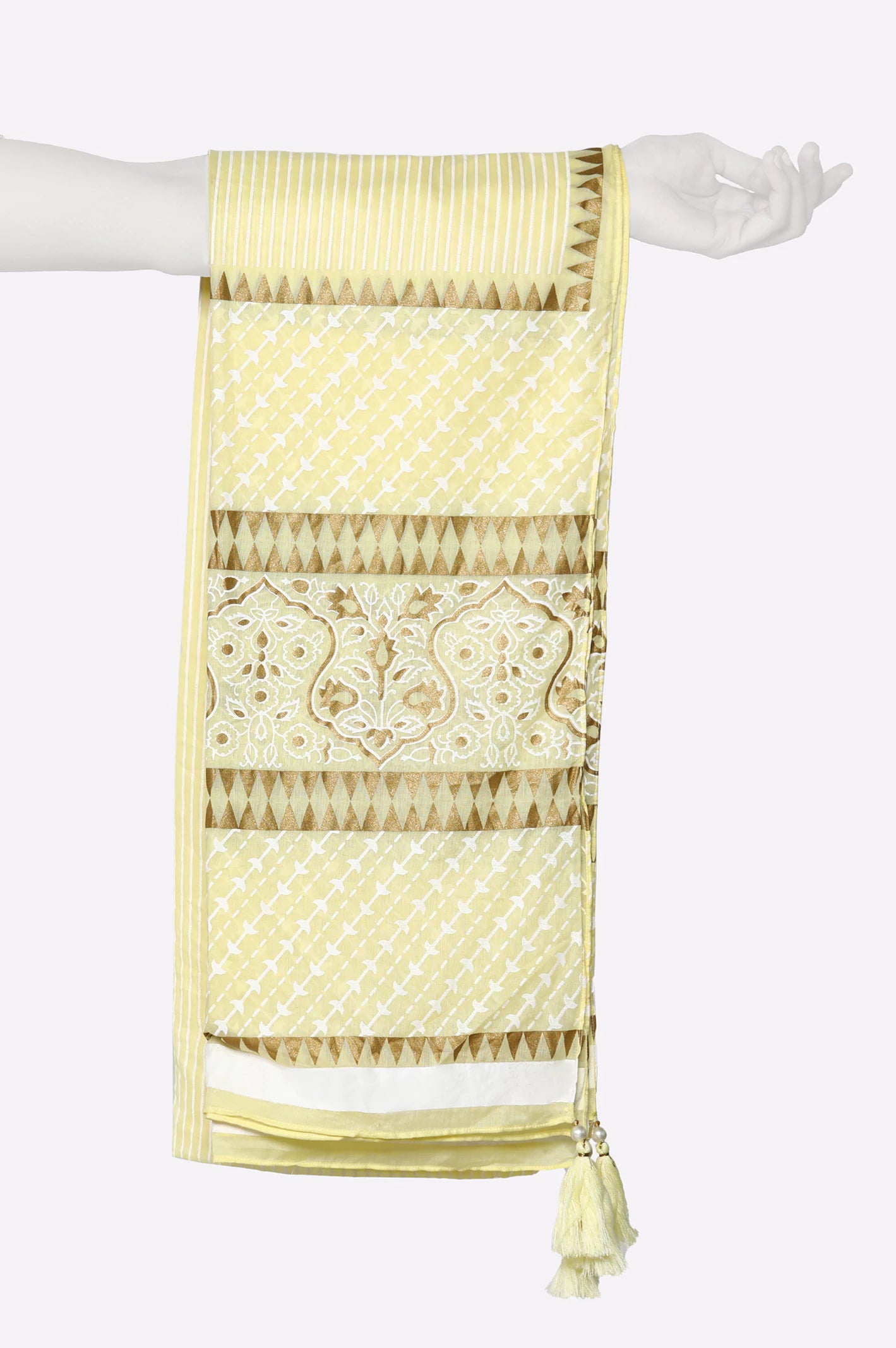 Yellow Printed Dupatta