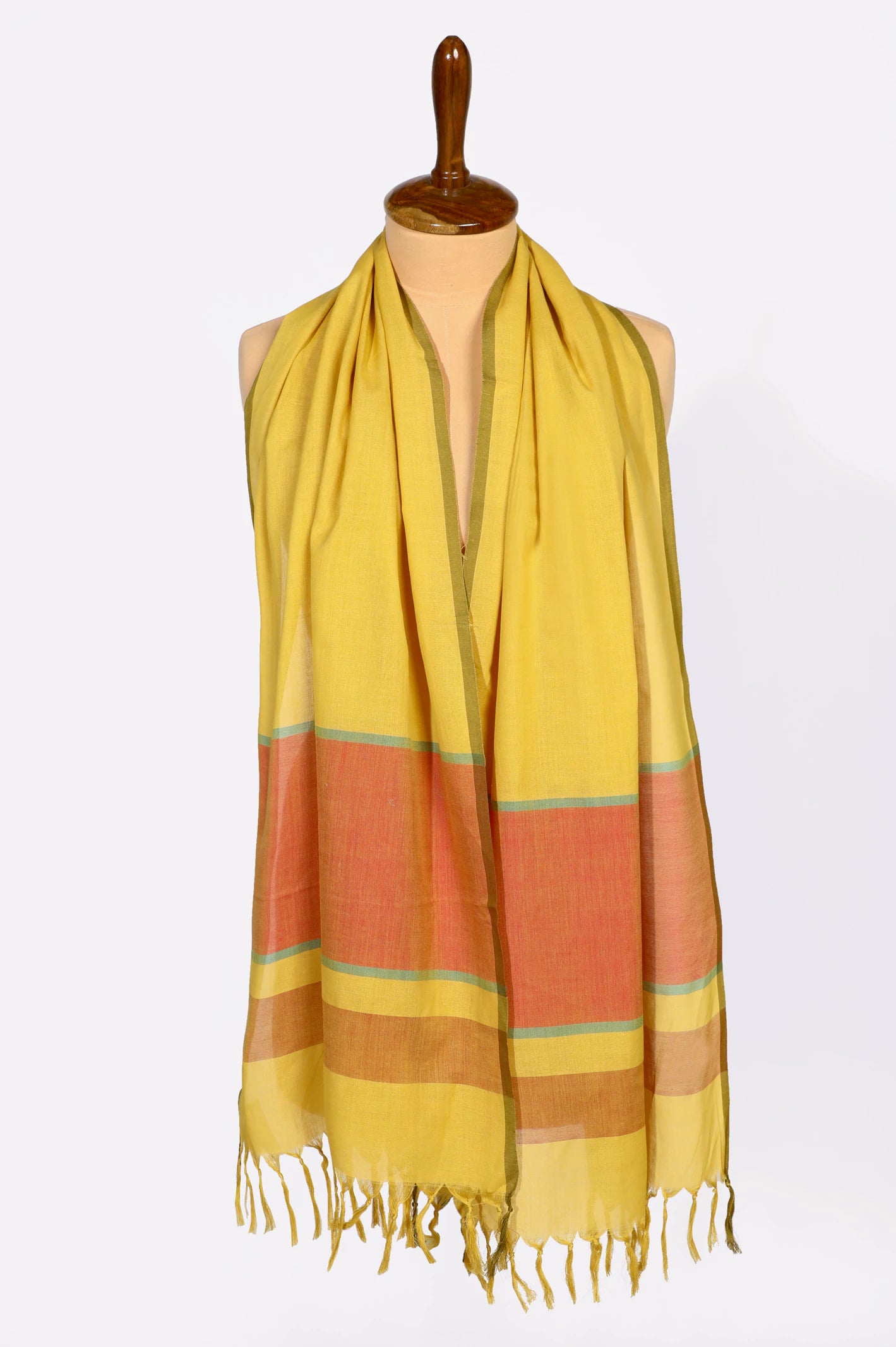 Yellow Plain Dupatta