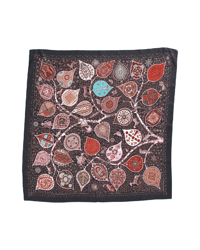 Hermès L'Arbre de Vie Scarf in Multicolor Silk