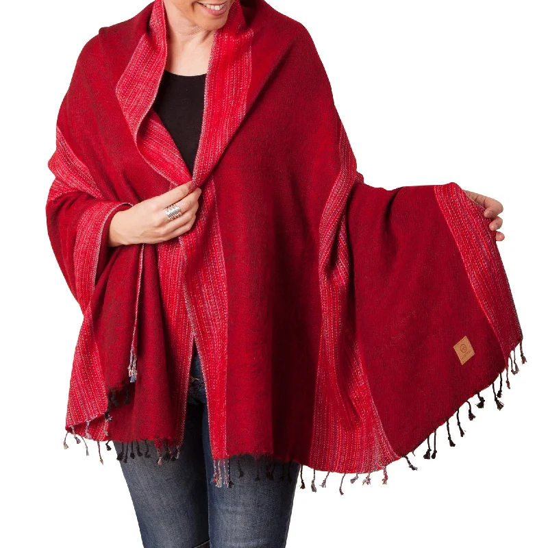 Sherpa Scarf/Shawl - Red