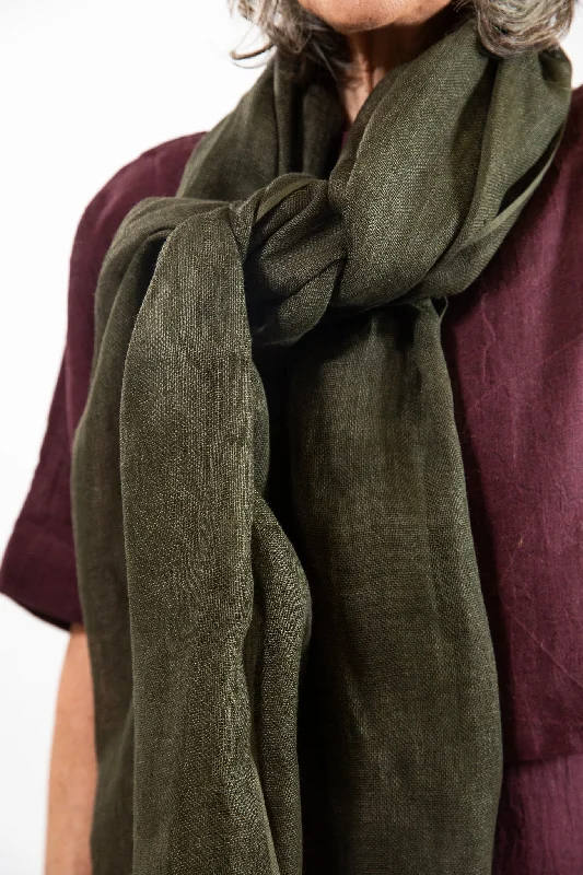 Linen Gauze Scarf | Forest