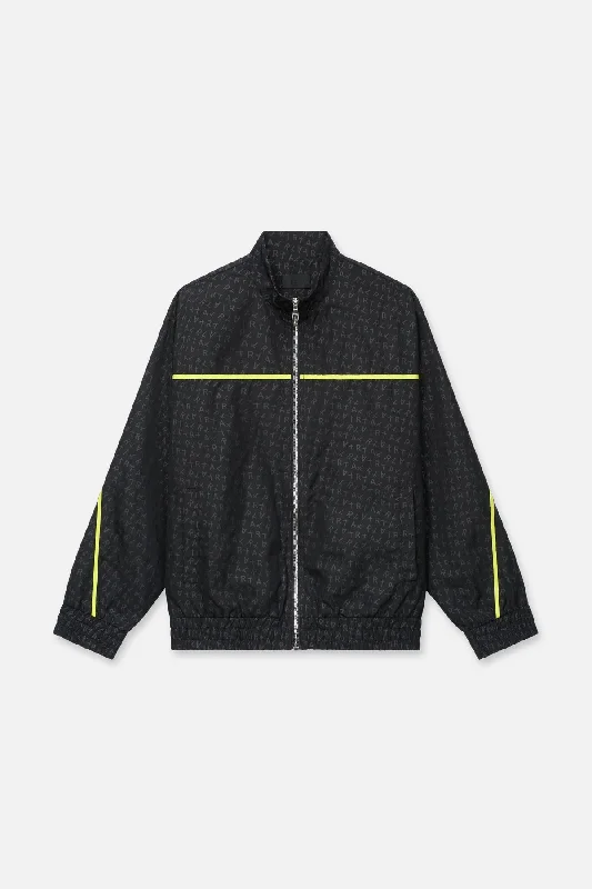 MELVIN TRACK JACKET | BLACK ALLOVER LOGO