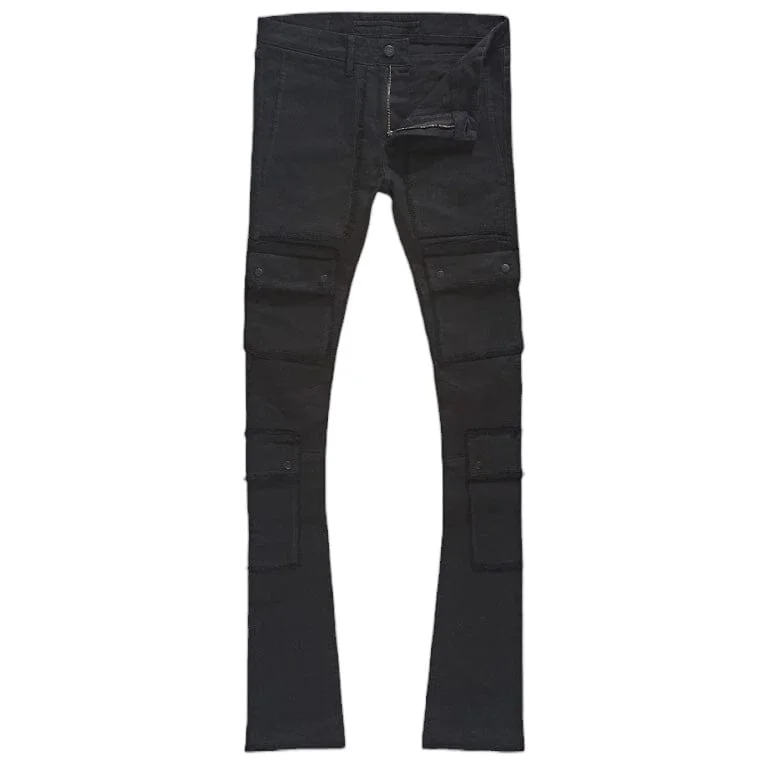 Jordan Craig Martin Stacked El Dorado Cargo Pants (Jet Black) JTF218