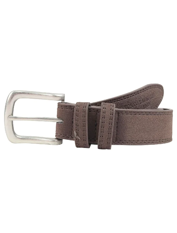 George Suede Effect Faux Leather Belt in Brown - Tokyo Laundry