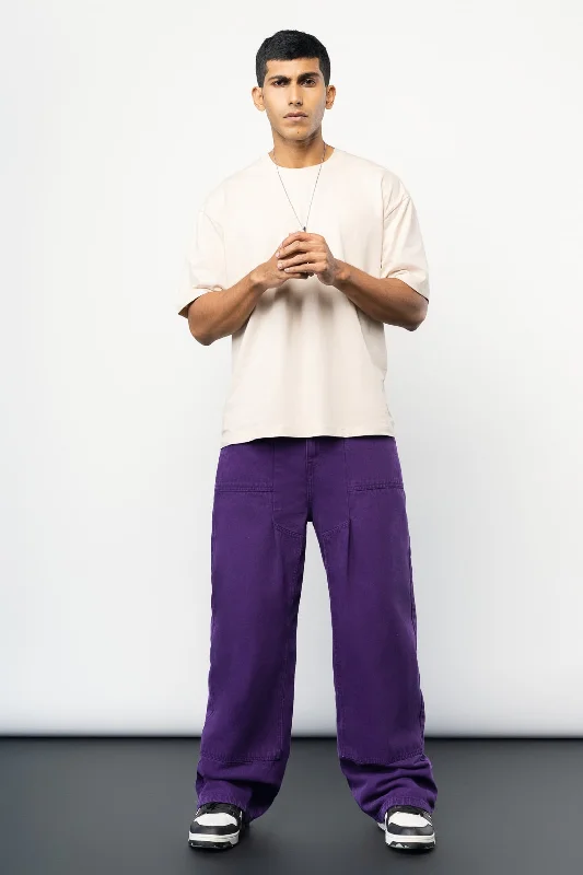 Men's Violet Straight Pants