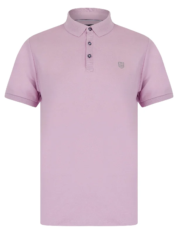 Trebeck 2 Cotton Rich Woven Polo Shirt in Fair Orchid - Kensington Eastside