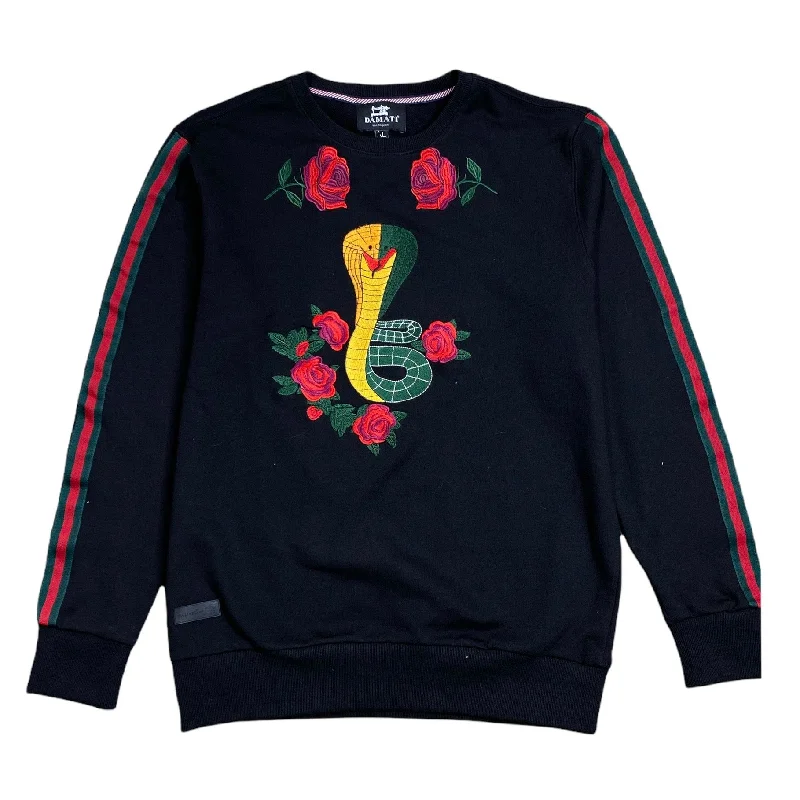 Damati Roses Crewneck (Black) - DMT-065