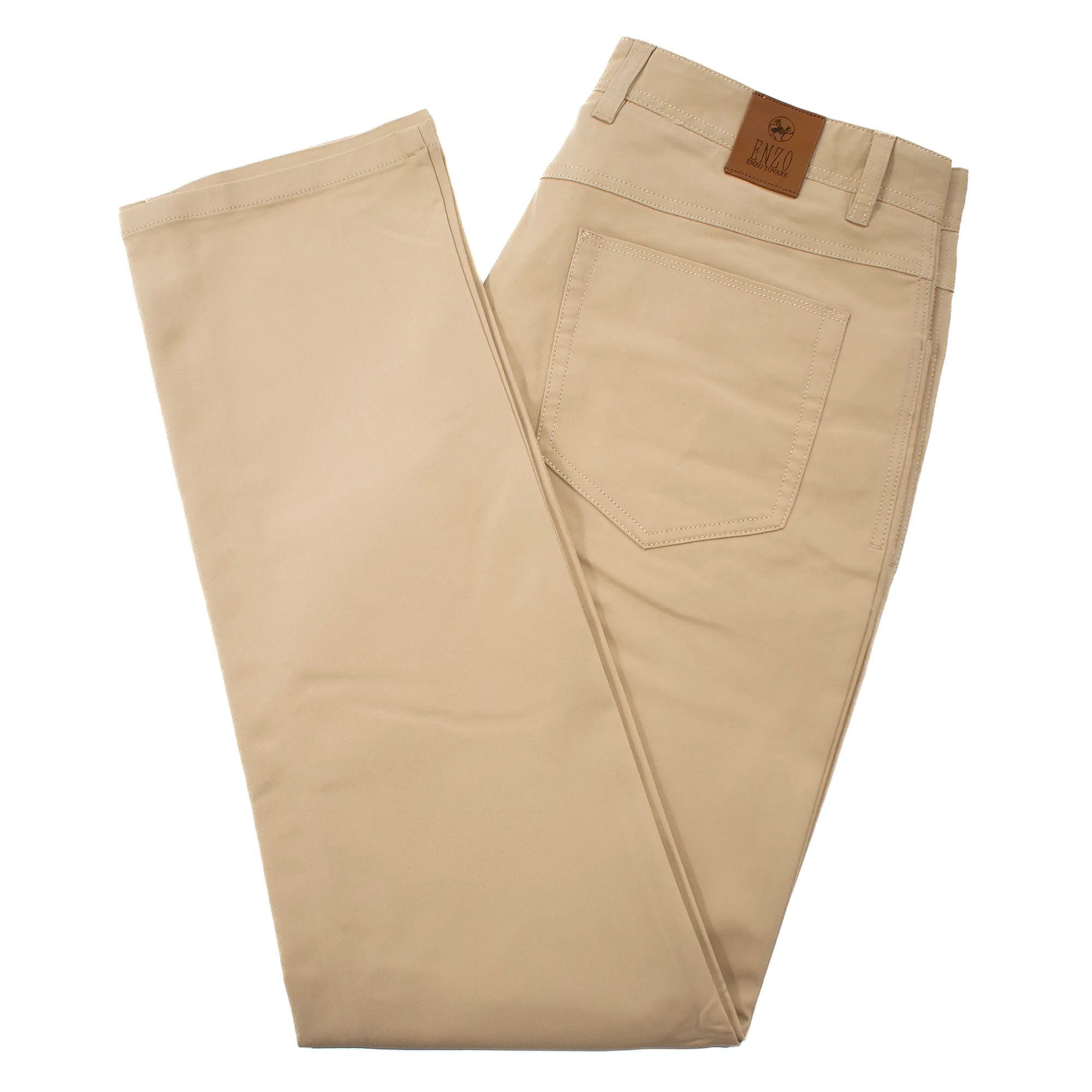 Khaki 4-Way Stretch Tailored-Fit Chino