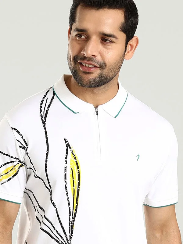 Men Printed Polo T-Shirt