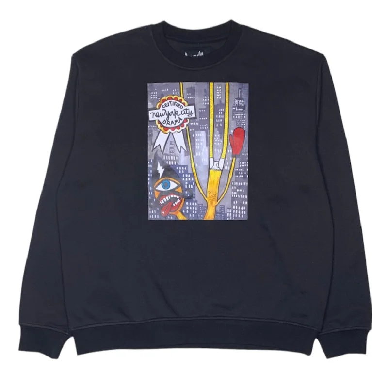 Haculla NYC Drama Crewneck (Black) - HA08AF-K03