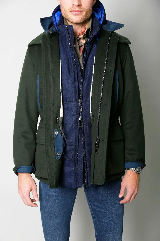 Storm System Wool Ralph Coat in Green