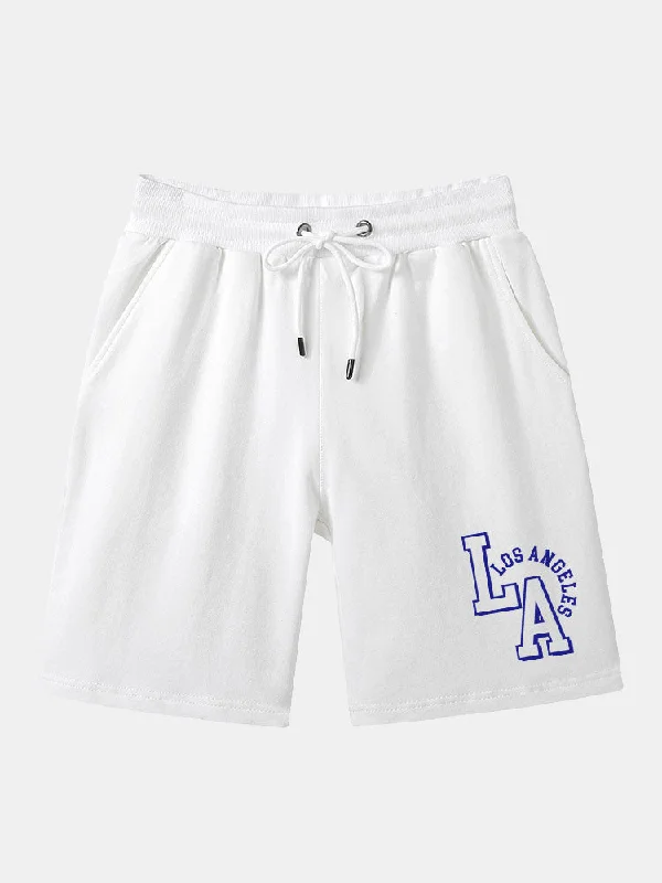 LA Print Mid Length Shorts