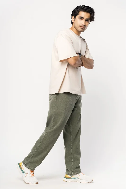 Men’s Olive Carrot Jeans