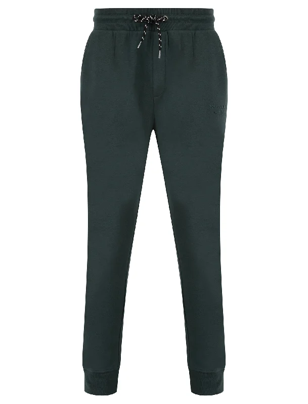 Mirrors Brushback Fleece Cuffed Joggers in Dark Green - Tokyo Laundry