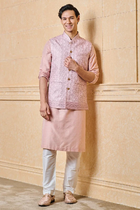 Pink and Maroon Printed Bundi