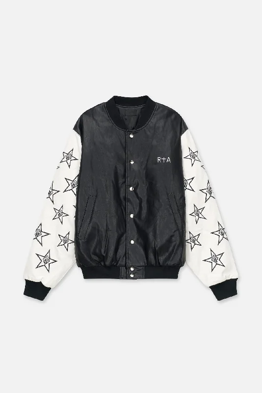 MARTY JACKET | BLACK AND WHITE STARS