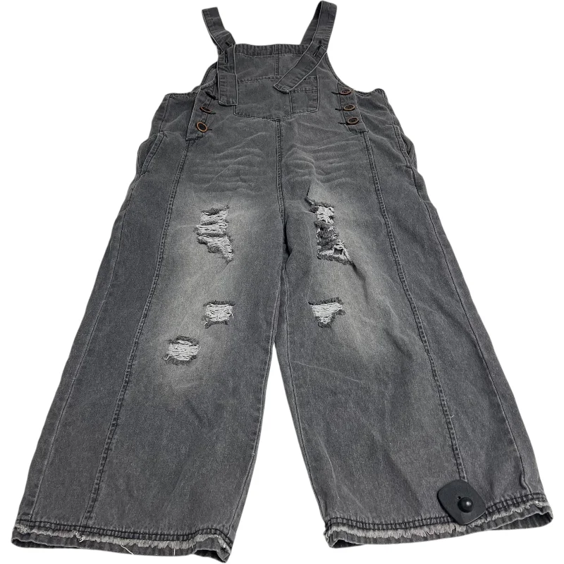 Overalls By Easel In Grey Denim, Size: S