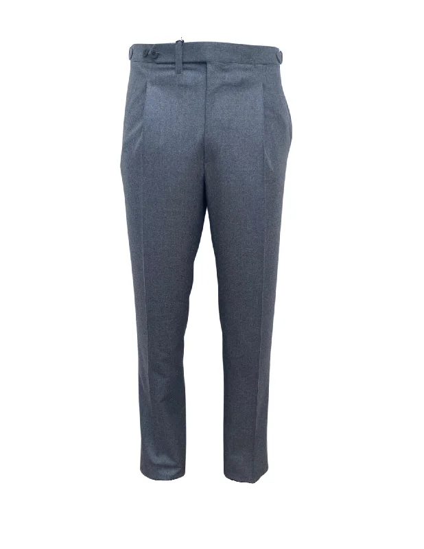 Wool and Cashmere Pleated Trousers | Grey