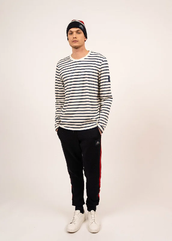 Normands cotton sailor striped shirt - SAINT JAMES x Kappa (ECRU/MARINE)