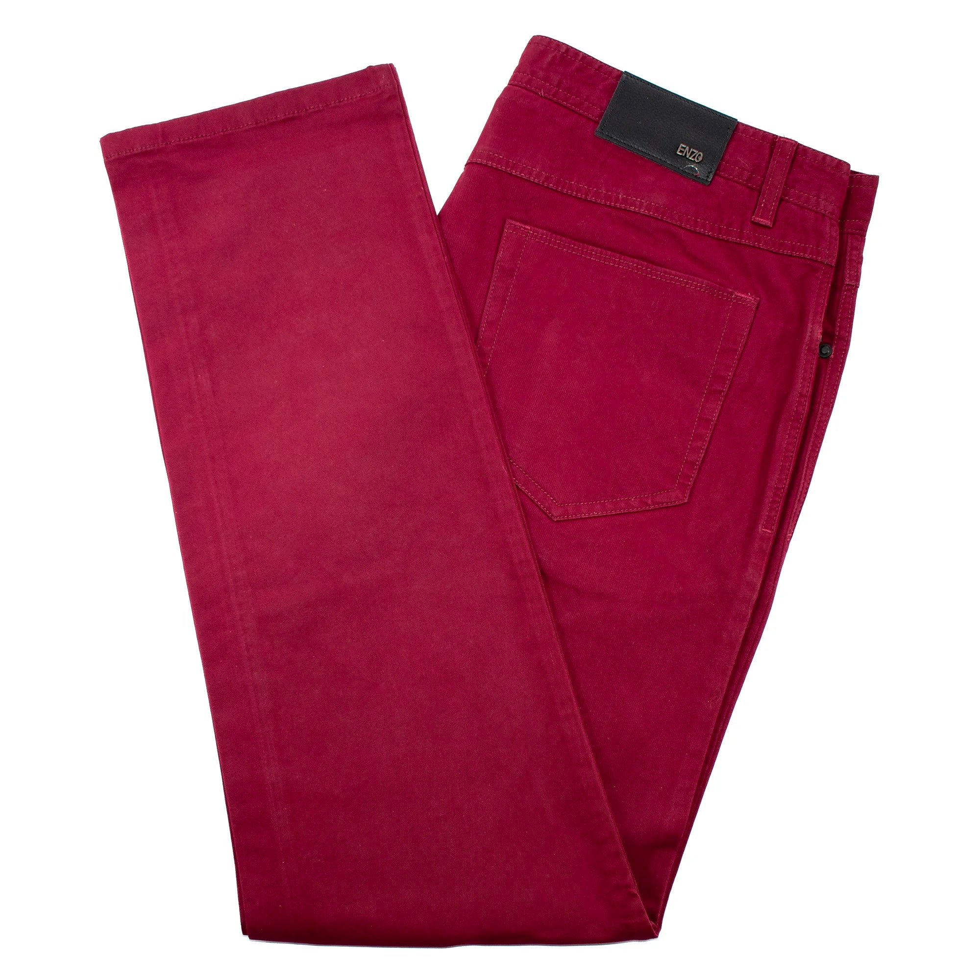 Burgundy Stretch Slim-Fit Chino