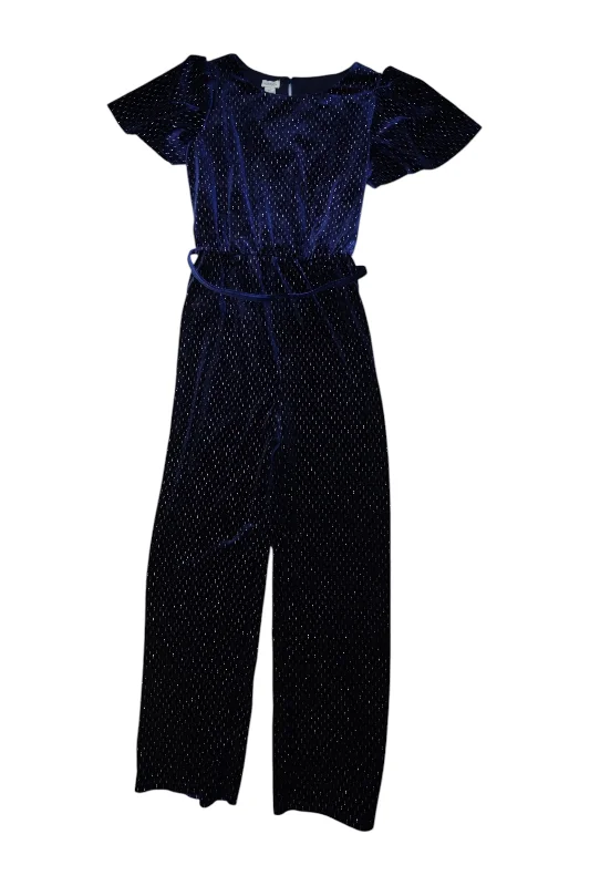 Monsoon Short Sleeve Velvet Jumpsuit 13Y