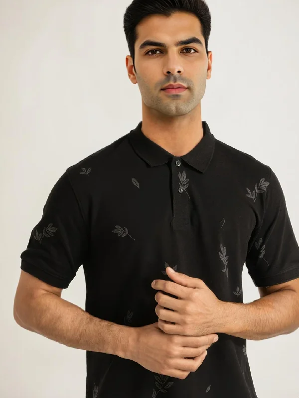 Men Printed Polo T-Shirt