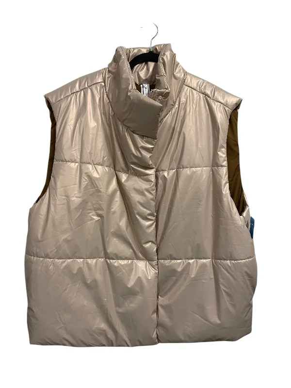 Vest Puffer & Quilted By Fabletics In Rose Gold, Size: 1x