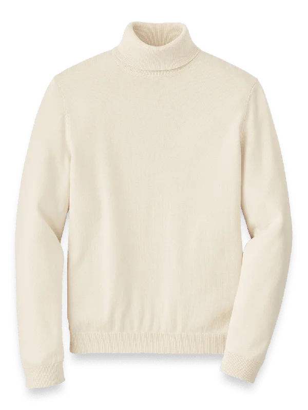 Supima Cotton Turtleneck - Ivory