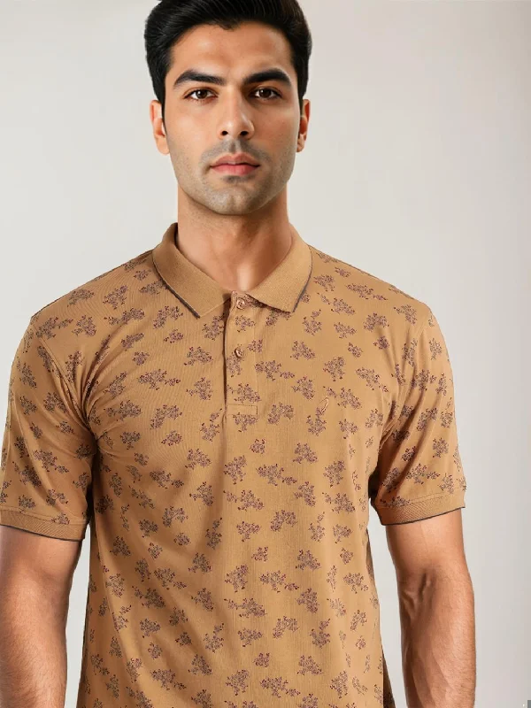 Men Printed Polo T-Shirt