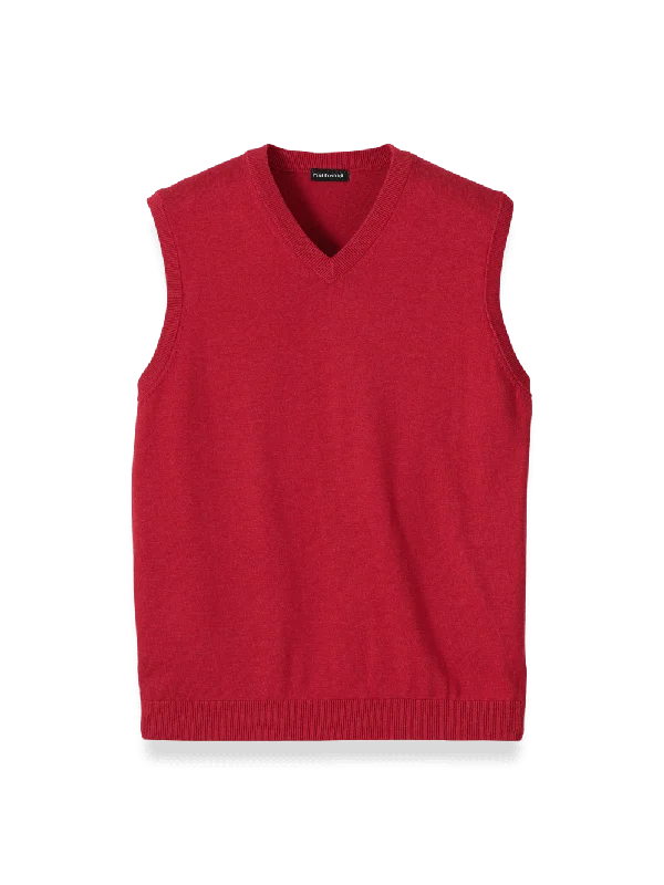 Supima Cotton Vest - Red