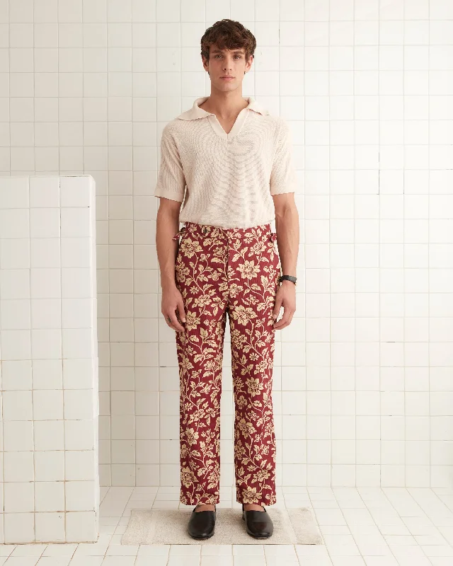 Floral Corduroy Trousers