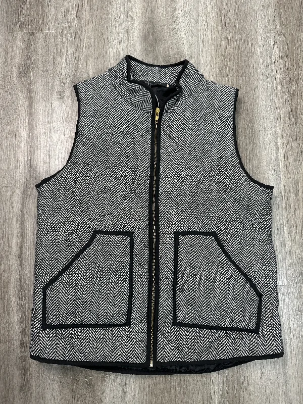 Vest Puffer & Quilted By MEROKEETY In Black & White, Size: L