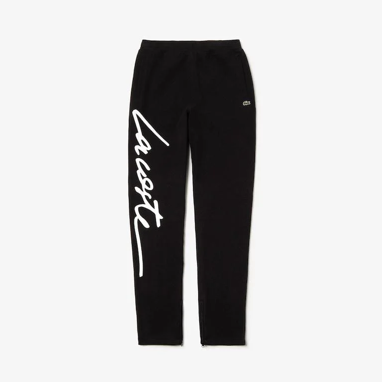 LACOSTE FLEECE SWEATPANTS LIVE SIGNATURE BLACK