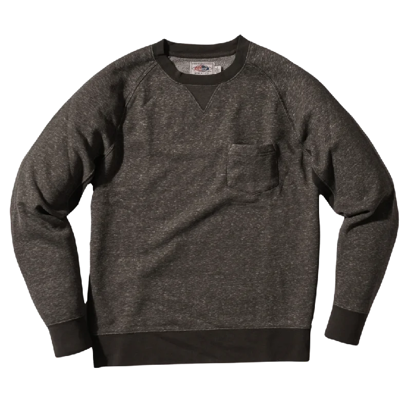 Nolan Marled Fleece Crew Neck - Black Ink