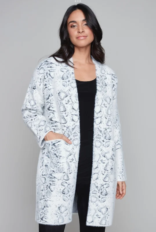 Carre’ Noir Long Knit Cardigan