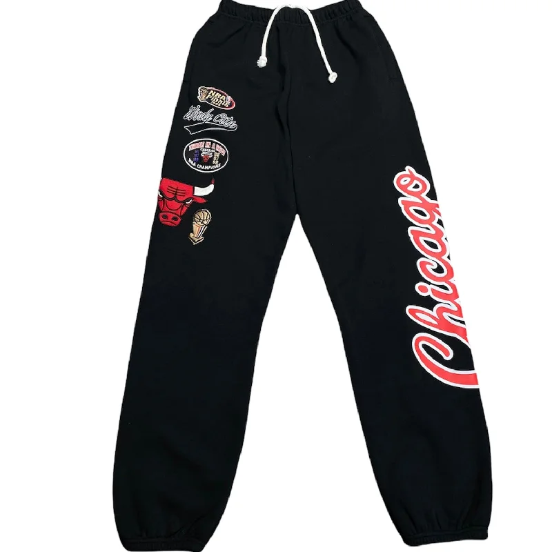 Mitchell & Ness Nba Chicago Bulls Champ City Fleece Joggers (Black)