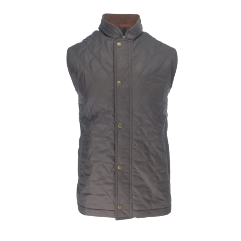 Loudoun Quilted Vest - Black Olive