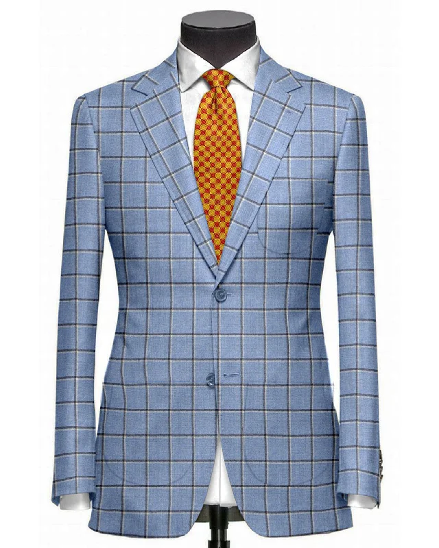 Dugdale Tweed: Blue Windowpane Jacket