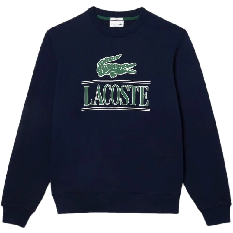 Lacoste Cotton Fleece Branded Jogger Sweatshirt (Navy Blue) SH1228-51