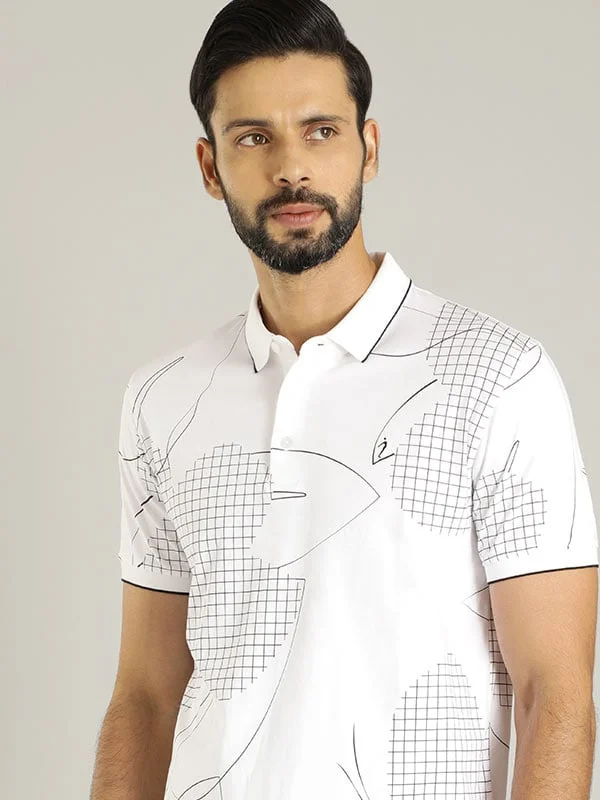 Men Printed Polo T-Shirt