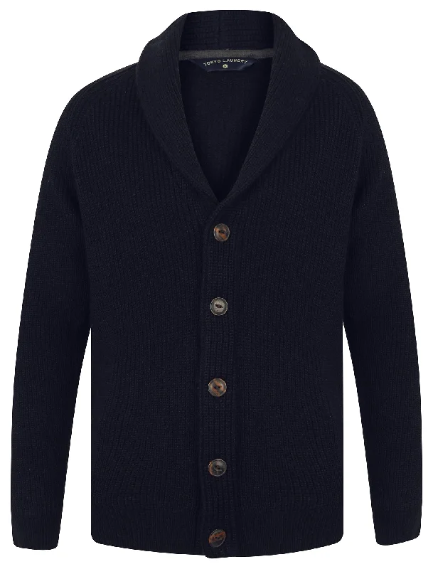 Hatton 2 Soft Knit Shawl Neck Cardigan in Ink - Tokyo Laundry