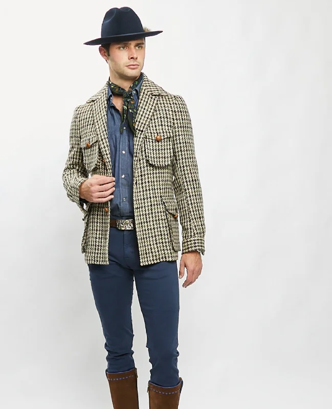 Bold Houndstooth Field Jacket