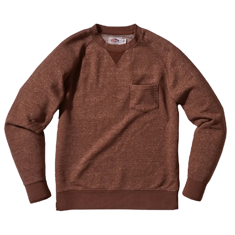 Nolan Marled Fleece Crew Neck - Brown Sugar