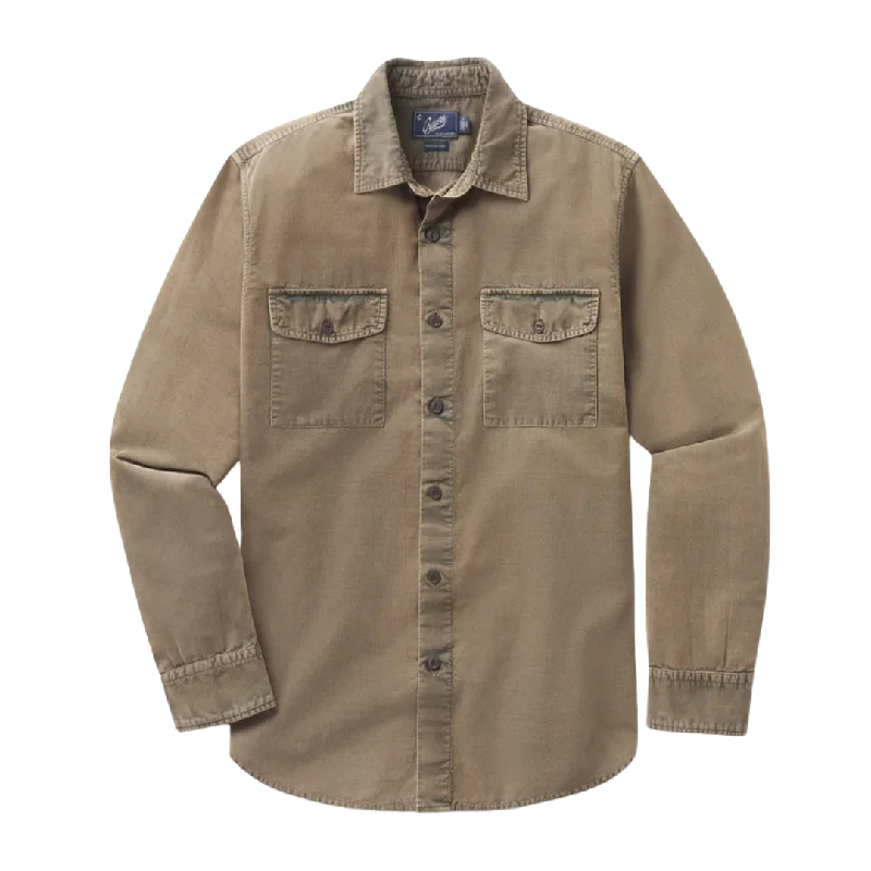 Jeremiah Vintage Garment Dyed Cord Shirt - Mushroom