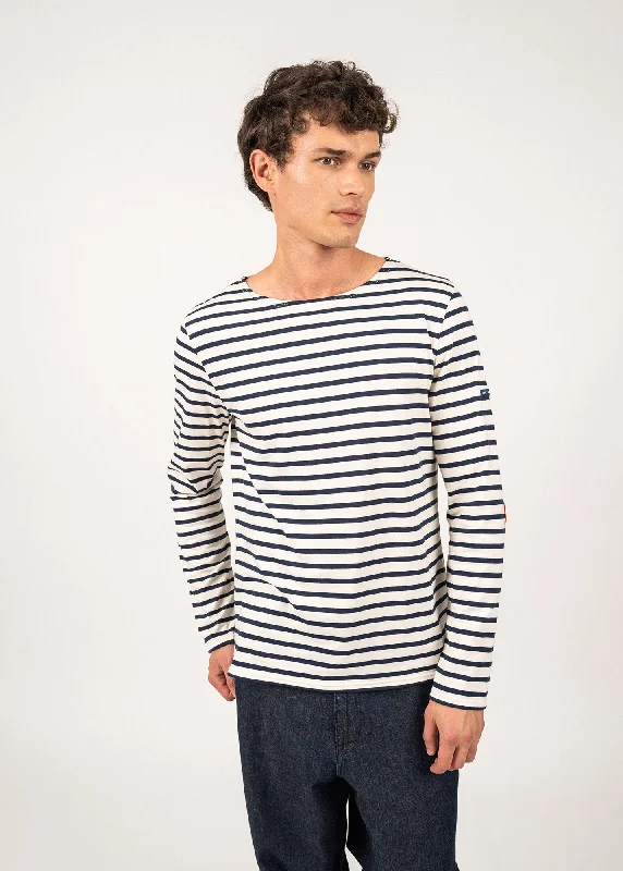 Iconic sailor striped shirt with elbow patches - SAINT JAMES x Comédie Française (ECRU/MARINE)