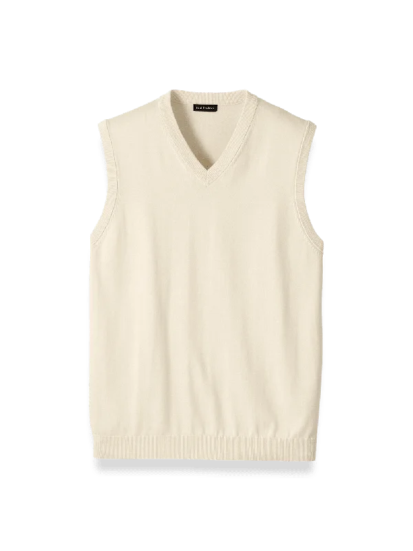 Supima Cotton Vest - Ivory