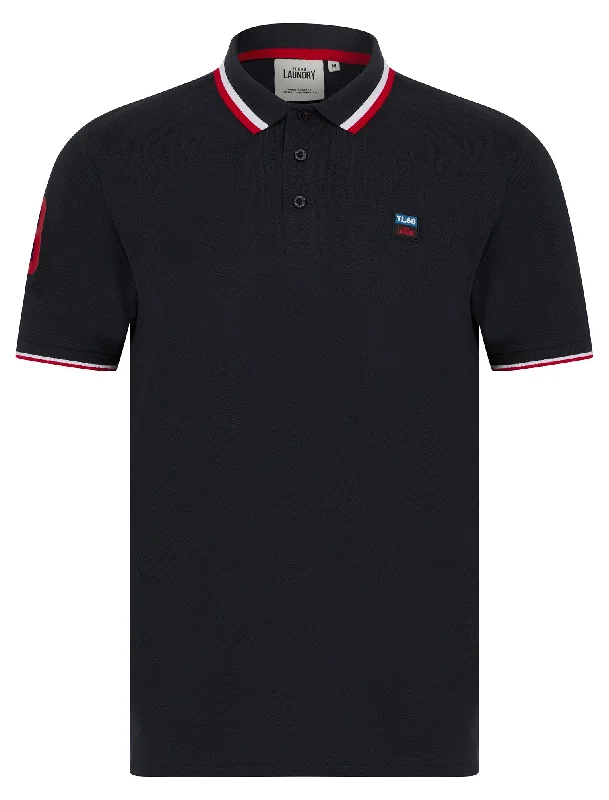 Subverse Cotton Pique Polo Shirt in Sky Captain Navy - Tokyo Laundry