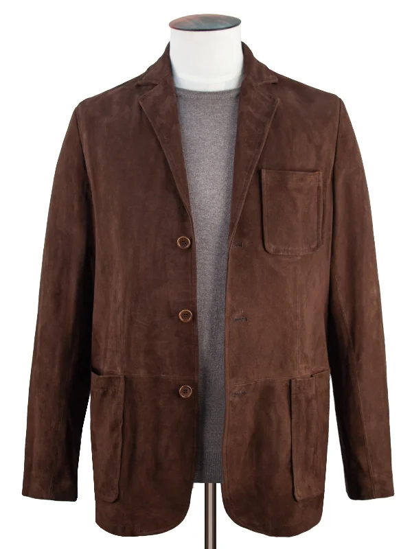 Chocolate Suede Patch Pocket Jacket