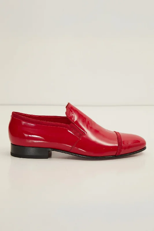 Patent Leather Loafer - Red